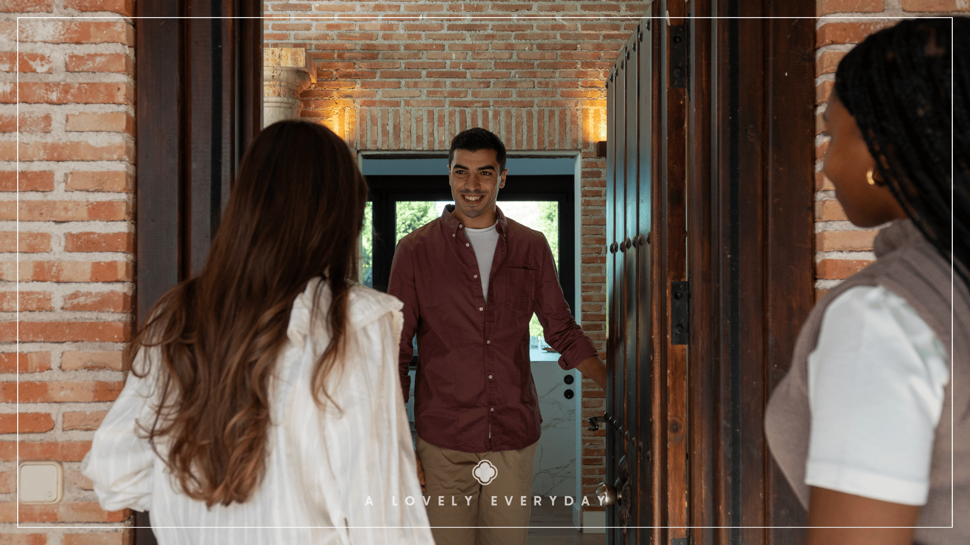 A man greeting guests