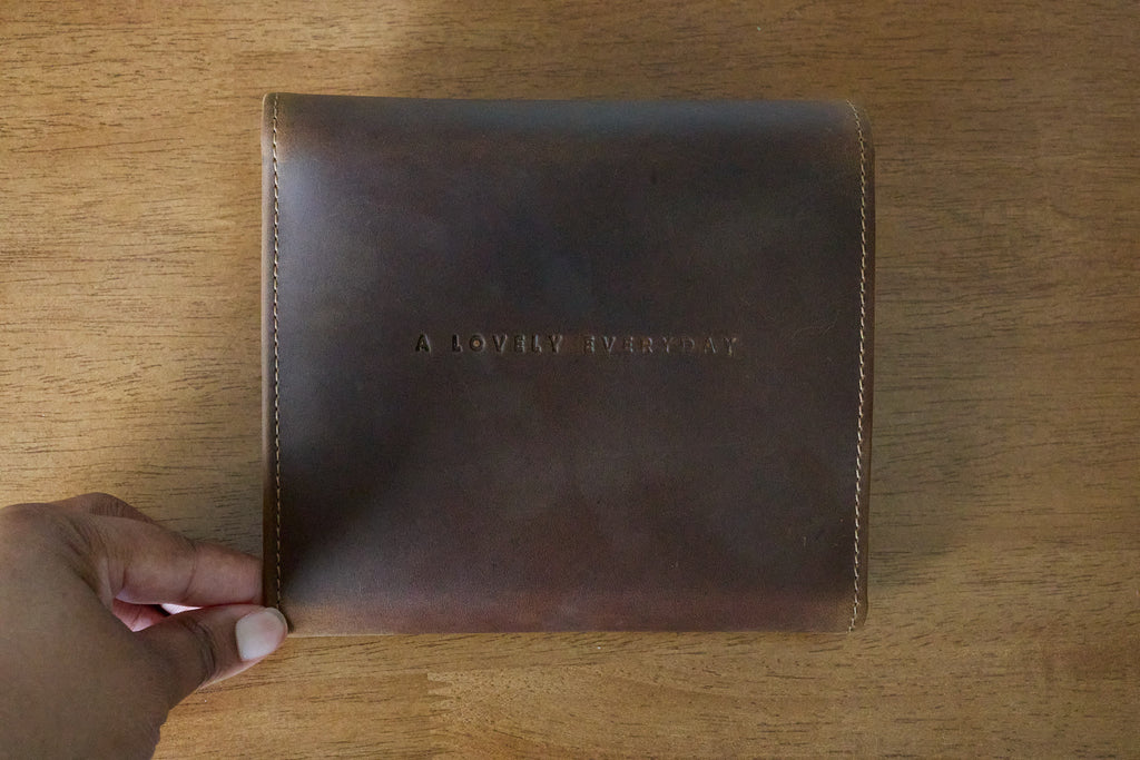 Leather Mini Folio - With Pockets (IMPERFECT)