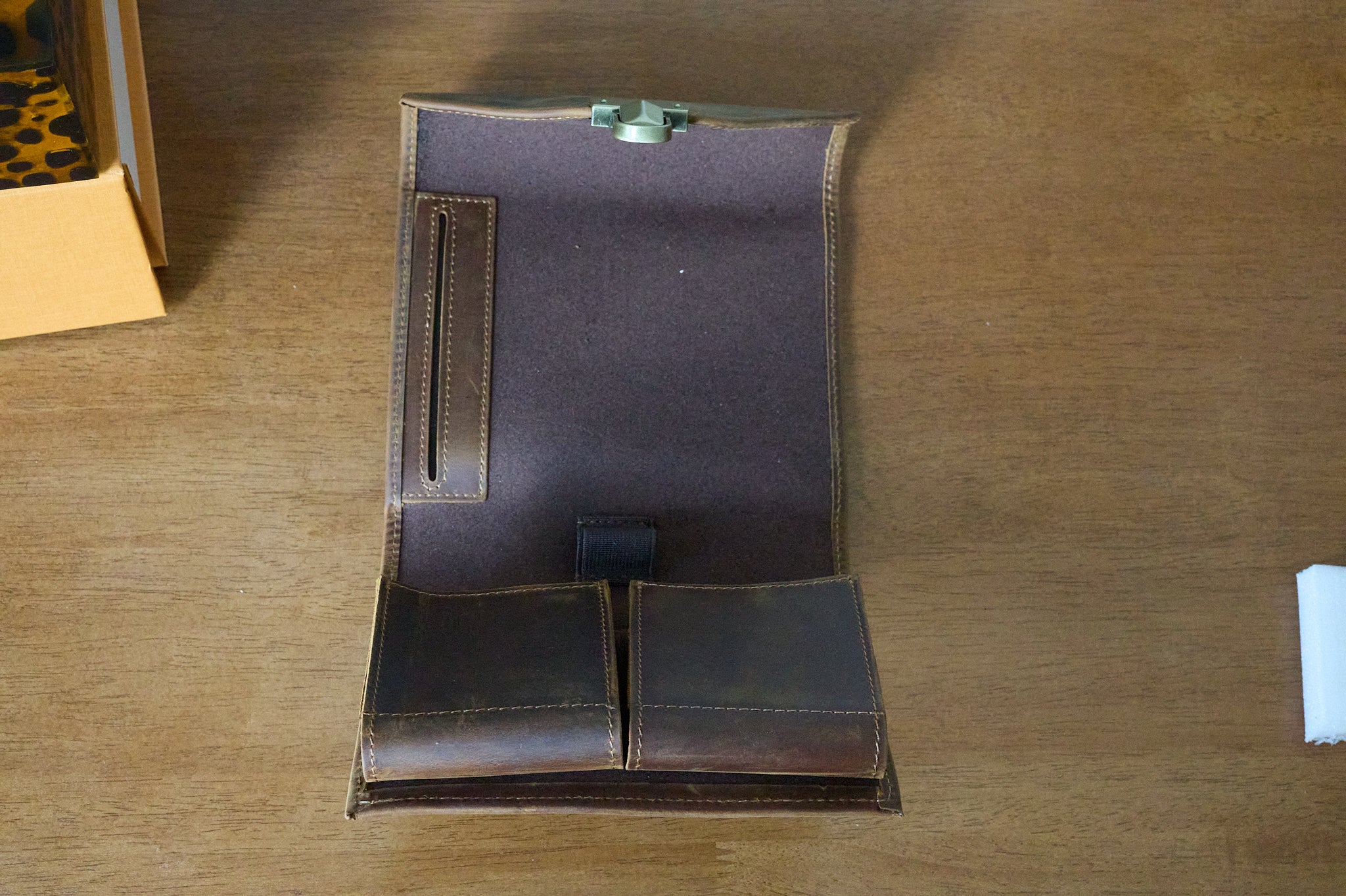 Leather Mini Folio - With Pockets (IMPERFECT)