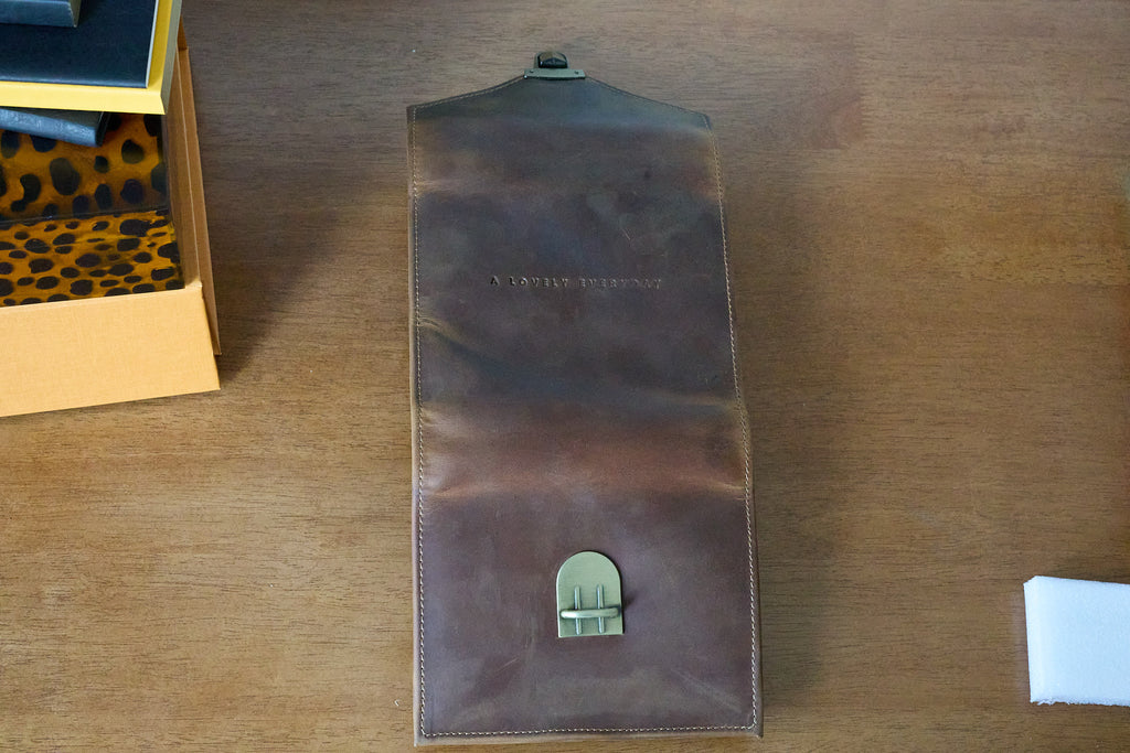 Leather Mini Folio - With Pockets (IMPERFECT)