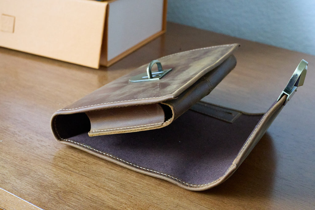 Leather Mini Folio - With Pockets (IMPERFECT)
